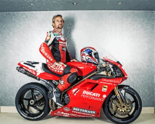 Foggy Carl Fogarty Motorcycle Racer Diamond Paintings