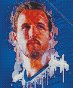 Harry Kane Splatter Diamond Paintings