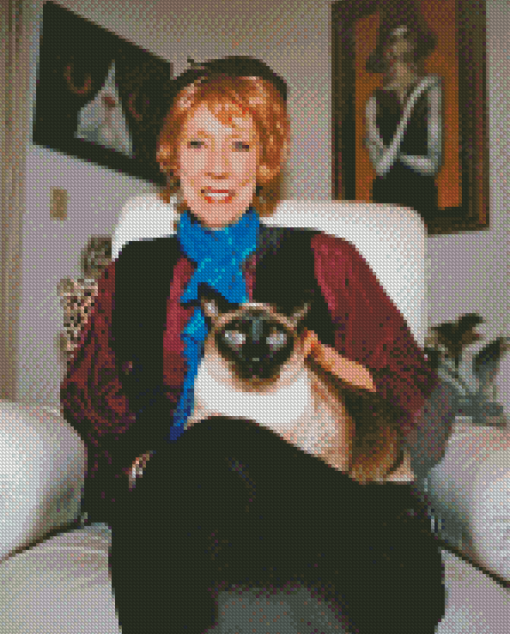 Margaret Keane With Cat Diamond Paintings