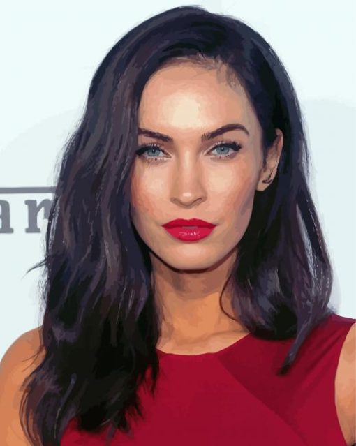 Megan Fox In Red Diamond Paintings