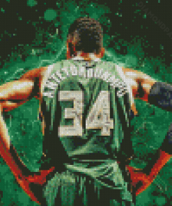 Milwaukee Bucks Player Back Diamond Paintings