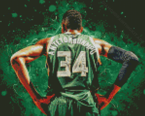 Milwaukee Bucks Player Back Diamond Paintings