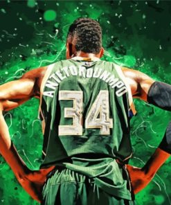 Milwaukee Bucks Player Back Diamond Paintings