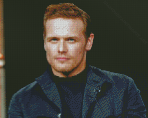 Sam Heughan In Black Diamond Paintings