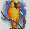 Snow Yellow Cardinal Diamond Paintings