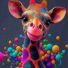 Aesthetic Colorful Giraffe Diamond Paintings