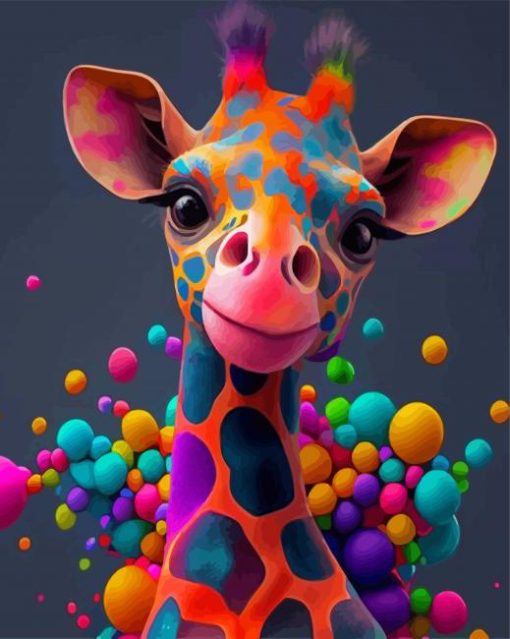 Aesthetic Colorful Giraffe Diamond Paintings