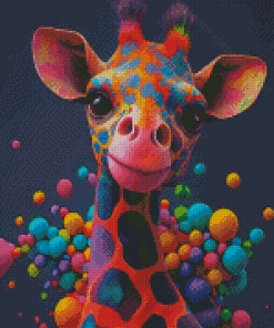 Aesthetic Colorful Giraffe Diamond Paintings