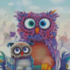 Aesthetic Purprle Owl Diamond Paintings