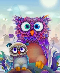 Aesthetic Purprle Owl Diamond Paintings