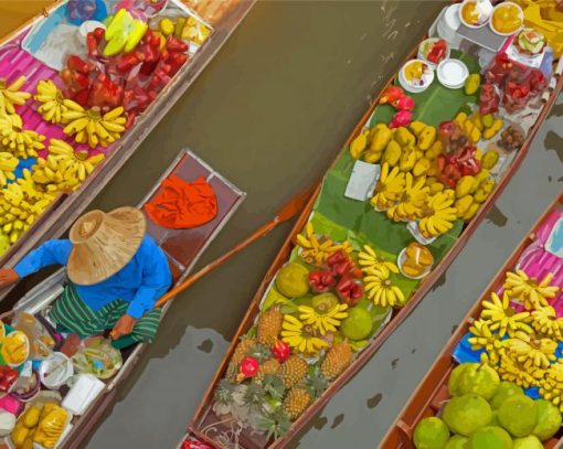 Bangkok Floating Markets Diamond Painting