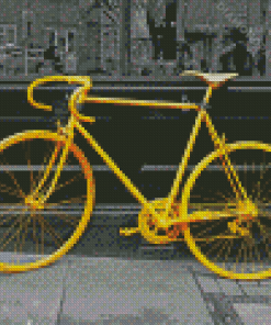 Yellow Bike Diamond Painting