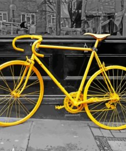 Yellow Bike Diamond Painting