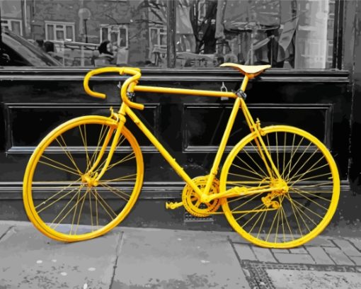 Yellow Bike Diamond Painting