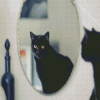 Cat In The Mirror Diamond Painting