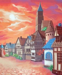 Cartoon Village Diamond Painting