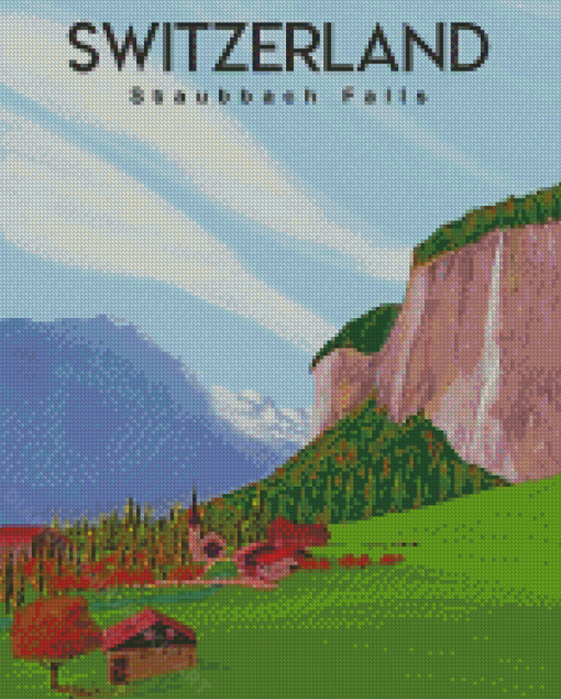 Staubbach Falls Diamond Painting