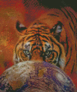 Tiger And Earth Diamond Painting