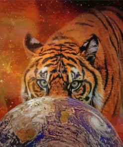 Tiger And Earth Diamond Painting