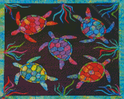 Turtles Mandala Diamond Painting