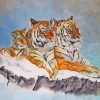 Tiger Family Diamond Painting