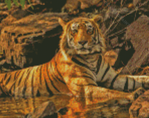 Aesthetic Bengal Tiger Diamond Painting