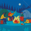 Friends Camping Diamond Painting