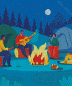 Friends Camping Diamond Painting