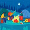 Friends Camping Diamond Painting