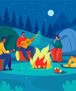 Friends Camping Diamond Painting