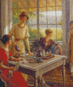 Women Taking Tea Diamond Painting