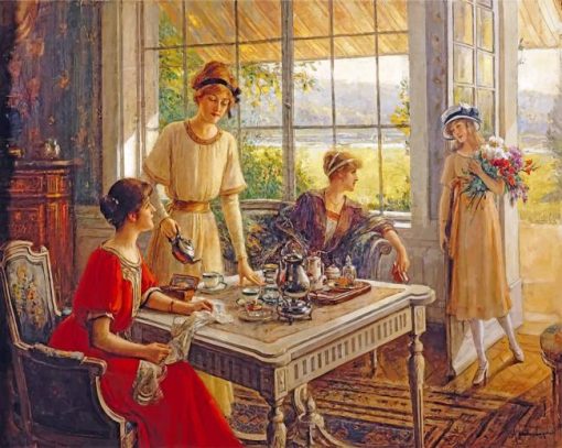 Women Taking Tea Diamond Painting