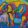 Colourful Elephant Diamond Painting