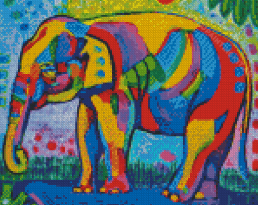 Colourful Elephant Diamond Painting