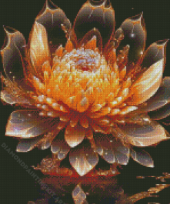 Golden Flower Diamond Painting