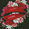 Lips Flowers Diamond Painting