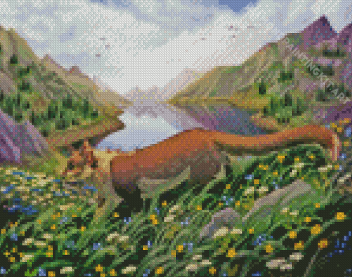 Mountain Cat Diamond Painting