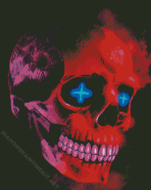 Red Skull Diamond Painting