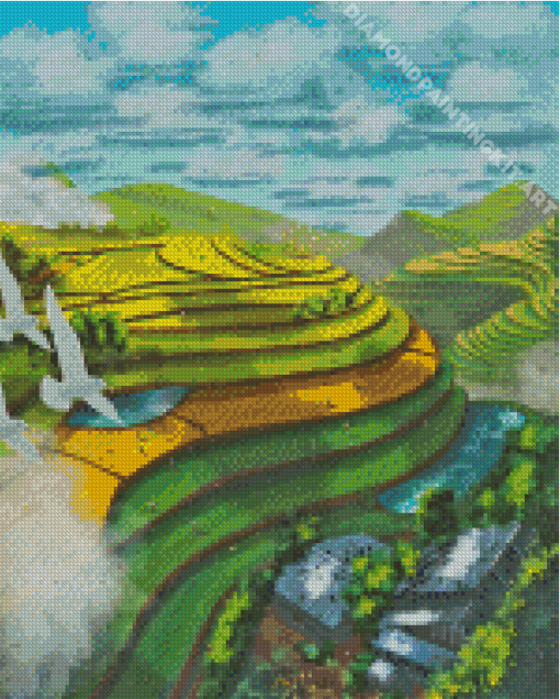 Rice Terraces Diamond Painting