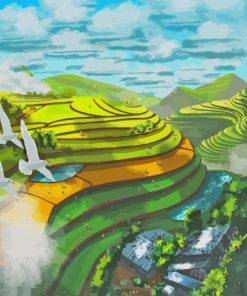 Rice Terraces Diamond Painting