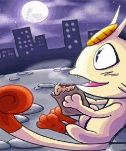 Aesthetic Meowth Diamond Painting