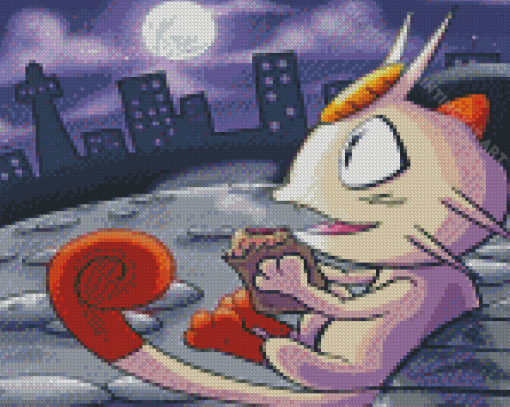 Aesthetic Meowth Diamond Painting