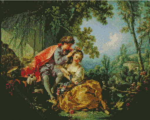 Couple In Forest Diamond Painting