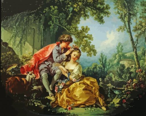 Couple In Forest Diamond Painting