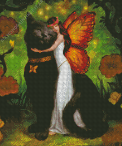 Cat And Fairy Diamond Painting