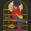 Caged Parrot Diamond Painting