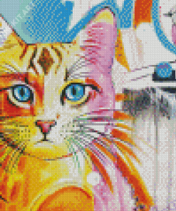 Cat And Bird Diamond Painting