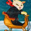 Cat Sledding Diamond Painting