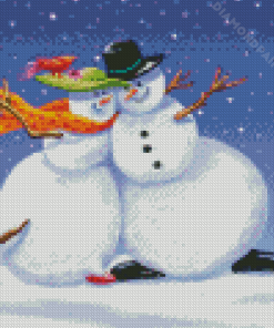 Snow Couple Diamond Painting