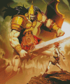 David And Goliath Diamond Painting